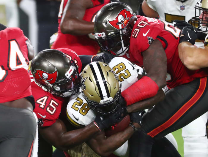 New Orleans Saints running back Latavius Murray (28)